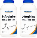 Nutricost L- Arginine 500mg, 300 kapszula (2 üveg)