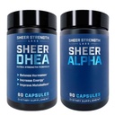 DHEA Supplement for men + Sheer Alpha - Ultimate T boosting Stack for men