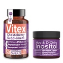 Intimate Rose Save 10% a Hormonal Balance & Reproduktív Wellness Bundle - Vitex Chastberry Supplement + Myo & D- Chiro Inositol Powder for PCOS & Menstrual Support