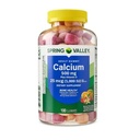 Spring Valley Kalcium 500 mg Plus D-vitamin 25 µg Csont-egészségügyi étrend-kiegészítő gumik, 100 Count + DRI Store Sticker.