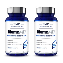 1MD Nutrition BiomMD Probiotics 124; 62 Billion CFU, 15 Inspective Strains - Pro & Prebiotics Wetcome 124; Doctor- Formuled for Digestive Health & Immune Supporting