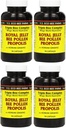 Y.S. Eco Bee Farms, (4 Pack) Royal Jelly, Bee Pollen, Propolis, Plus Korea Ginseng, 90 kapszula
