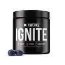 Xwerks Ignite Blue Razz Pre Workout Powder, Natural Keto Pre Workout for Women and Men with Explosive Energy, Gluten Free Blend for Endurance and Stamina, 150mg koffein, 30 szerváció