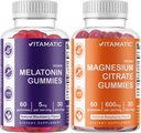 Vitamatic Magnézium Gumies & Melatonin Gumies Combo - 60 Count Each