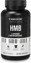 Jacked Factory Essentials HMB kapszula - HMB kiegészítők Lean izom növekedés, Megelőzése izom bontás alatt kalorie- hiány, & Enhancing Izom Recovery - 120 Veggie kapszula