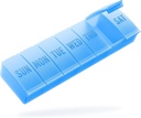 Barhon Pill Organizer Nagy, Weekly Medicine Pill Organizers, 7 Day Pills Box Case Travel nagy vitamin kiegészítők Halolaj, Kék