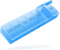 Barhon Pill Organizer Nagy, Weekly Medicine Pill Organizers, 7 Day Pills Box Case Travel nagy vitamin kiegészítők Halolaj, Kék