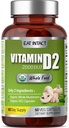 Vegán teljes élelmiszer-vitamin D, 2000 NE (50 µg), D2, két összetevő (Organic Whole Gumoom és Organic Vegan Capsule), Non-GMO, harmadik fél tesztelt, 60 napos ellátás