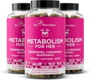 Metabolizmus neki 3-pack Bundle - Fogyás pirula nőknek - étvágycsökkentő, Fat Burner, Metabolizmus booster - Combat Craints & Lose Belly Fat - Berberine, Króm Picolinate & Guarana