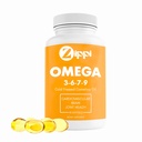 Zippi Omega 3-6-7-9 Camelina Softgels - Plant Based Omega 3-6-7-9 zsírsav kiegészítés. Segít az agy, a máj, a kardiovaszkuláris, a védettség és a közös funkció támogatásában