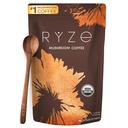 RYZE SUPERFOODES Gombafej USDA Organic 6 Adaptogén gombák és MCT olaj, USA Felnőtt Instant kávé jobb energia, Fókusz, emésztés, Immunity with Lions Mane & Turkey Tail, 30 adag