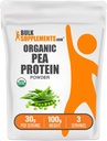 BulkSupplements.com Organic Pea Protein Powder - Plant Based & Vegan Protein Powder - Unflavoled & Gluten Free, 30g per Serving, 100g (3.5 oz) (1-es csomag)