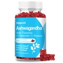 Ashwagandha Gumies L-teaninnal, Ashwa Root Supplement Gummy for Women Men, 60 vegyes berry ízesített gumival
