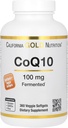 California Gold Nutrition CoQ10 100 mg, Coenzim Q10 Ubiquinone USP, Támogatja a mitokondriális funkciót, 360 Veggie Softgels