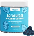 Müllein Gumies for Lung - Lung Detox Gumies - Daily Respiratory Health Support - Cleanse for Smokers - Allergia, Sinus, és Mucus Relief - Mullein Leaf kivonat tüdők