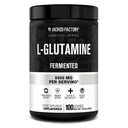 Jacked Factory L- Glutamin Powder 100 Servings - Vegan Fermented L Glutamin Supplement for Post Workout Muscle Recovery, Immunity, Digestive Health