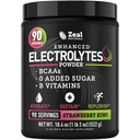 Zeal Naturals Elektrolyt-Pulver Erholungsgetränk (90 Servierungen | Erdbeerkiwi) w 0 Zucker + BCAAs +B-Vitamine Elektrolyt-Ergänzung mit Kalium Zink & Magnesium für Hydration - Keto Elektrolyte