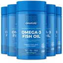 Halolaj-kiegészítők Omega 3 zsírsavak (5 üveg, 120 Softgels) - Magas EPA, DHA, és IFOS Fish Oil Pills Support Heart & Joint Health