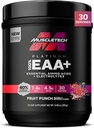 MuscleTech Platinum Essential Amino Acids Kiegészítés elektrolitok, Gyümölcs Punch - Pre- Edzés Powder for Energy, Izom Növekedés & Strength Builder - EAA Complex for Men & Women - 30 Servings