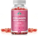 Multi Collagen Complex 200MG + Biotin 3000MCG + C 50MG vitamin - Promotes Egészséges haj, Gyönyörű bőr, és Körömtámogatás! 120 kapszula, 60 napos ellátás