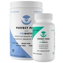 PERFECT PASS Prebiotics and Probiotics for Digestive Health, Capsule and Powder Supplement Bundle for Recept, Natural Bacillus Strains with PHGG for Gut and Digestive Wellness