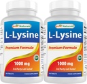 A legjobb naturálisok L- Lysine 1000mg 180 tabletta (180 tabletta) (2 üveg)