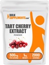 BulkSupplements.com Tart Cherry Extract Powder - Tart Cherry Supplement, Herbal Supplement - Antioxidáns Forrás, Gluten Free, 500mg / Serving, 5kg (11 £) (5-ös csomag)