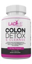 Pure Colon Cleanse & Detox 15 Day Program - Herbal Laxative Constipatio Relief Psyllium Husk, Cascara Sagrada & Senna Leaves - Special Women Intestinal Cleanser by Ladyme - 30 kapszula