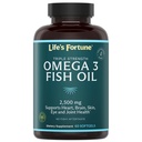 Life 's Fortune Fish Omega Omega 3 Concentration Supplement 2500 mg, 60 Softgels, High Potency, EPA & DHA Fatty Acid - Heart, Brain, Skin, Joints - Non GMO