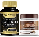 WELLNESS LABSRX Shilajit Tiszta Himalája kapszula 15,000mg - Gomba Kávékeverék