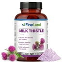 FineLand Milk Thistle Pills 50: 1 kivonat - 120 Vegan Capsules - 20,000 mg Strentht 80% Silymarin Flavonoids - Máj & Antioxidáns támogatás 124; 50X koncentrált magkivonat - Non-GMO, Készült USA