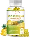 GREENEMANS Magnézium Glicinate Gummees with Citrate 1000mg, Taurate & Matale - Sugar Free - Magnézium Kálium kiegészítés D-vitaminnal, K2 a nyugodt hangulat és Zzz támogatás - 60 Ananász Gumies
