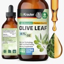 BIO KRAUTER Olive Leaf kivonat folyadék - Olive Leaf tinktúra immuntámogatás - Alkohol és cukor mentes - Vegan Drops 4 Fl.Oz.