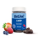 BeLive 5- HTP Gummees - 60 Ct I 5HTP Stress Relief Gumies for Better Sleep, Highred Focus, Mood Booster & Stress Relief I Serotonin Booster felnőtteknek, Vegan 5 HTP kiegészítés - Vegyes bogyók Flavor