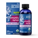 Anyuci Bliss Organic Elderberry Szirup & Immunity Boost Vitaminokkal, Prebiotics & Echinacea gyerekeknek és felnőtteknek 1 év +, 3 Fl Oz