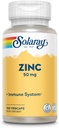 Cink 50mg Solaray 100 Veg Cap - 3 db-os csomagolás