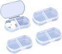 4PCS Pill Case for Purse Small Pill Organizer Portable Travel Daily Pill Containers AM & PM Mini Pill Box Vitamin, Halolaj, Kiegészítés jogosultja