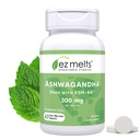 EZ Elolvasztható KSM- 66 Ashwagandha, 300 mg, Sugar- mentes, stressz, alvás és hangulattámogatás kiegészítés, 30- napos ellátás, Peppermint Chill- Flavor - 1 csomag