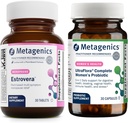 Metagenics HerWellness Estrovera (30 tabletta) & UltraFlora Complete Women 's Probiotic (30 kapszula) - Hormone- Free Menopauza Support - Aid Digestive Health
