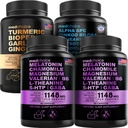MEDCHOICE Turmeric & Ginger (120ct), Sleep Melatonin (180ct) és Nootropic Brain (60ct) Supplement Bundle - Wellness Trio for Brain, Sleep, & Immune Support - Vegan, Non-GMO, gluténmentes