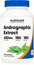 Nutricost Andrographis kivonat 450mg, 180 Vegetáriánus kapszula - Non-GMO & Gluten Free