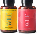 Wile Perimenopause Support + Hot Flash kiegészítők, 2- Pack Menopause támogatás nőknek, (2) Tartály 60 kapszula Minden, 120 összesen