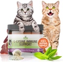 Strawfield Háziállatok L- Lysine Immune Support for Cats & Kittens - 200g Csirke Máj Flavor Granules Scoop, Immune Health Supplement Cat Cold Relief, Tüsszentés, Constiption, Running Orose, Watery Eyes