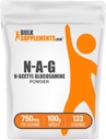 BulkSupplements.com N- Acetyl Glucosamine Powder - NAG Powder, Glucosamine 750mg, Nutritional Supplement - Gluten Free, 750mg per Serving, 100g (3.5 oz) (1-es csomag)