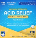 Rite Aid Acid Reducer, Maximum Strength Famotidin Tabletta, 20 mg - 2 palack, 85 Count Each (170 Count Total)