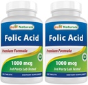 A legjobb természetes folsav 1000 µg (B9-vitamin), 240 tabletta (1000 µg (2-es csomag)