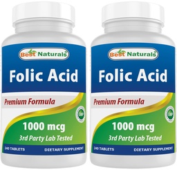 A legjobb természetes folsav 1000 µg (B9-vitamin), 240 tabletta (1000 µg (2-es csomag)