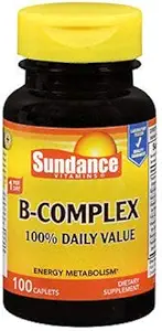 Sundance Vitamins B- Complex 100% Napi érték, 100 Count Each (2)