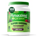 Csodálatos fűszernövények Superfood Antioxidáns: Zöldek por szerves spirulina, Beet Root Powder, Elderberry & probiotics, Sweet Berry, 100 szerva (csomagolás május Vary)