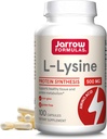 Jarrow Formulas L- Lysine 500 mg, Diétás kiegészítés, Amino sav fehérjekészítmény és egészséges szövet támogatás, 100 kapszula, 100 napos ellátás